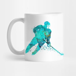Ice Hockey Player Sports Girl Watercolor Mug